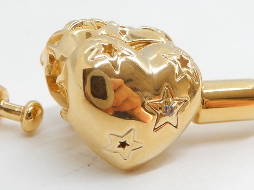 Genuine Pandora Shine Gold Moments Celestial Heart Clasp Bangle 563401C01-21 - Picture 10 of 13