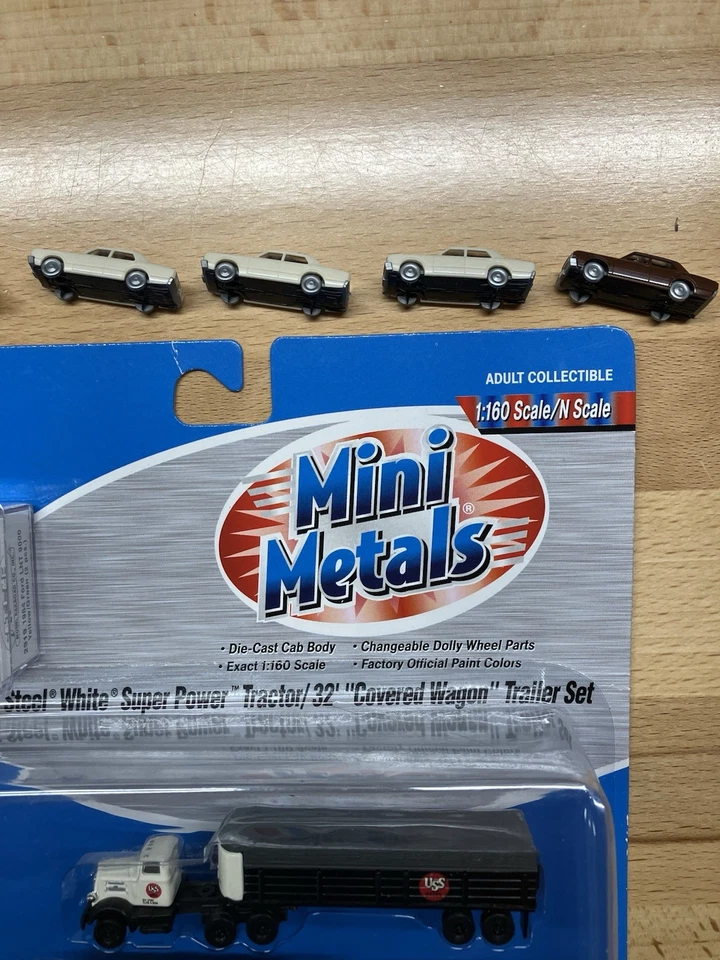 N Scale Vehicle Lot - Kato, Mini Metals, Atlas - Semi, Sedans, Trucks - Image 3 of 4