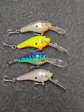 (4) Vintage Bagley Killer B 2 Crankbait Fishing Lures Lot Of 4