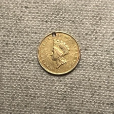 1855 Type-2 Indian Head Gold Dollar  Low Mintage! ZM