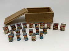 Vintage Lot Of 21 Mini Doll House Kitchen Food And Items Cans Pantry