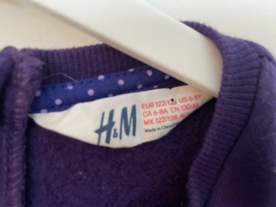 H&M Hasbro Kids Girls My Little Pony Cozy Crew Neck Sweatshirt Dark Purple 6-8Y - Image 2 of 4