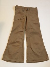 Vintage 70s Bell Bottoms Flared Pants 24 X 24 Brown  Stained Distressed