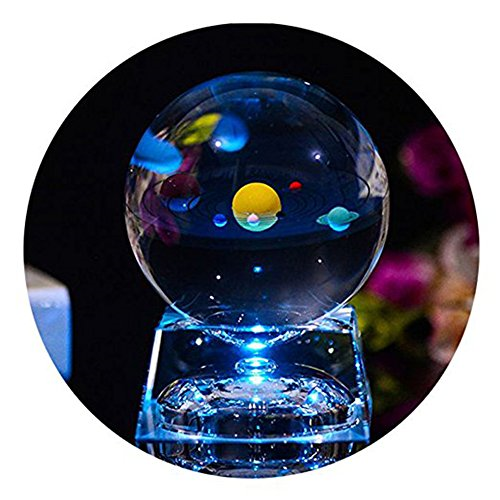 Solar System Crystal Ball LED Lamp Base Clear 3 80mm Balls Kids Inch 3d for sale online eBay
