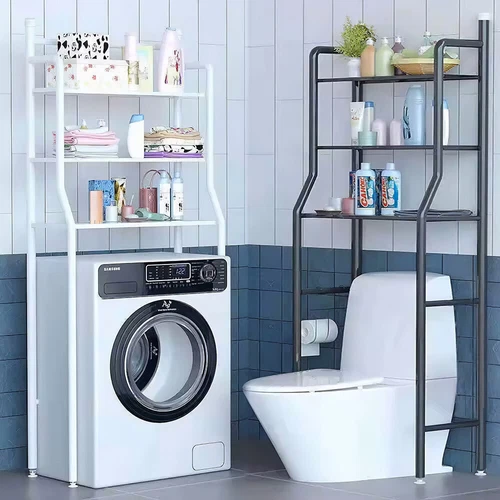 Étagère de rangement à 3 niveaux pour salle de bain, buanderie et machine à laver - Image 1 sur 16