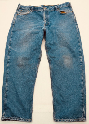 Carhartt B172 DST Lined Mens Jeans 42x30 Blue Relaxed Fit 2938 | eBay