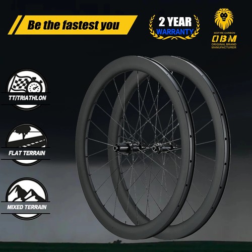 Carbon Road Bike Wheelset 700C Disc Brake Tubuless Clincher Wheels Bike Wheels - Picture 8 of 12