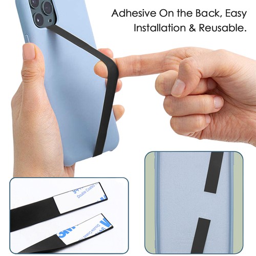 4 Pcs Universel Doigt Grip Selfie Strap Sling Support Téléphone pour IPhone Galaxy - Photo 9 sur 14
