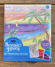 OOLY Scenic Hues DIY WATERCOLOR KIT “Ocean Paradise” Just Add Water Ages 8+ NEW