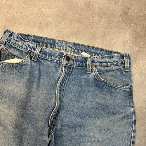 Levis Denim Jeans Mens 34" Orange Tab Straight Leg Paper Tag Trousers, Blue - 第 3/12 張圖片
