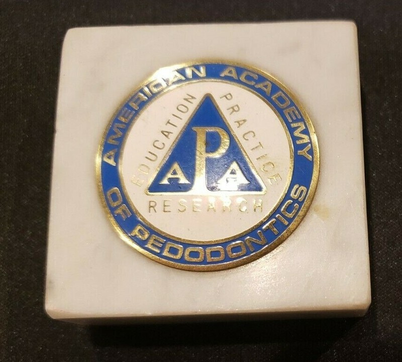  American Academy of Pedodontics Marble/Enamel Paperweight  Children's Dentistry