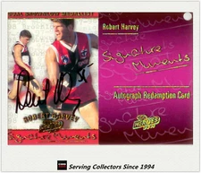 2001 ESP AFL Heroes Signature Moments Signature Redemption Card SM7 R. Harvey