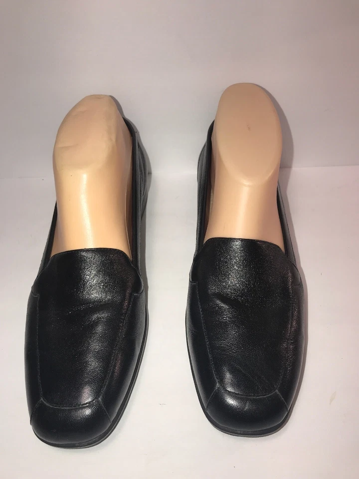 KAREN SCOTT МЯГКИЙ ШАГ SZ 6 1/2 ЧЕРНЫЙ КОЖАНЫЙ СКОЛЬЖЕНИЯ НА ТАНКЕТКЕ ЖЕНЩИН ЛОФЕРЫ HHR3-5 - Изображение 2 из 4