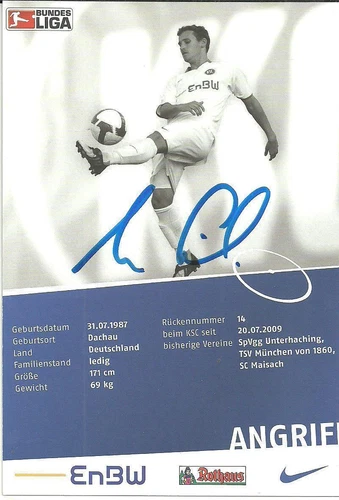 Karlsruhe SC-Anton Fink-autograph card