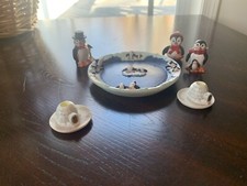 Vintage Christmas Penguin Mini Tea Set 1996