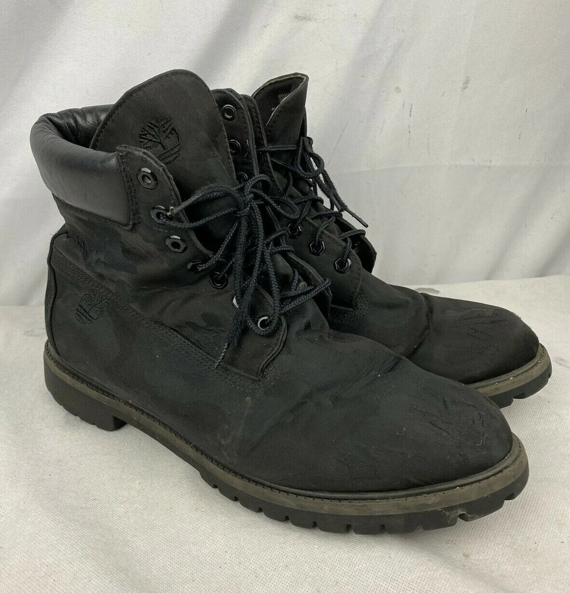 Used black timberland boots hotsell