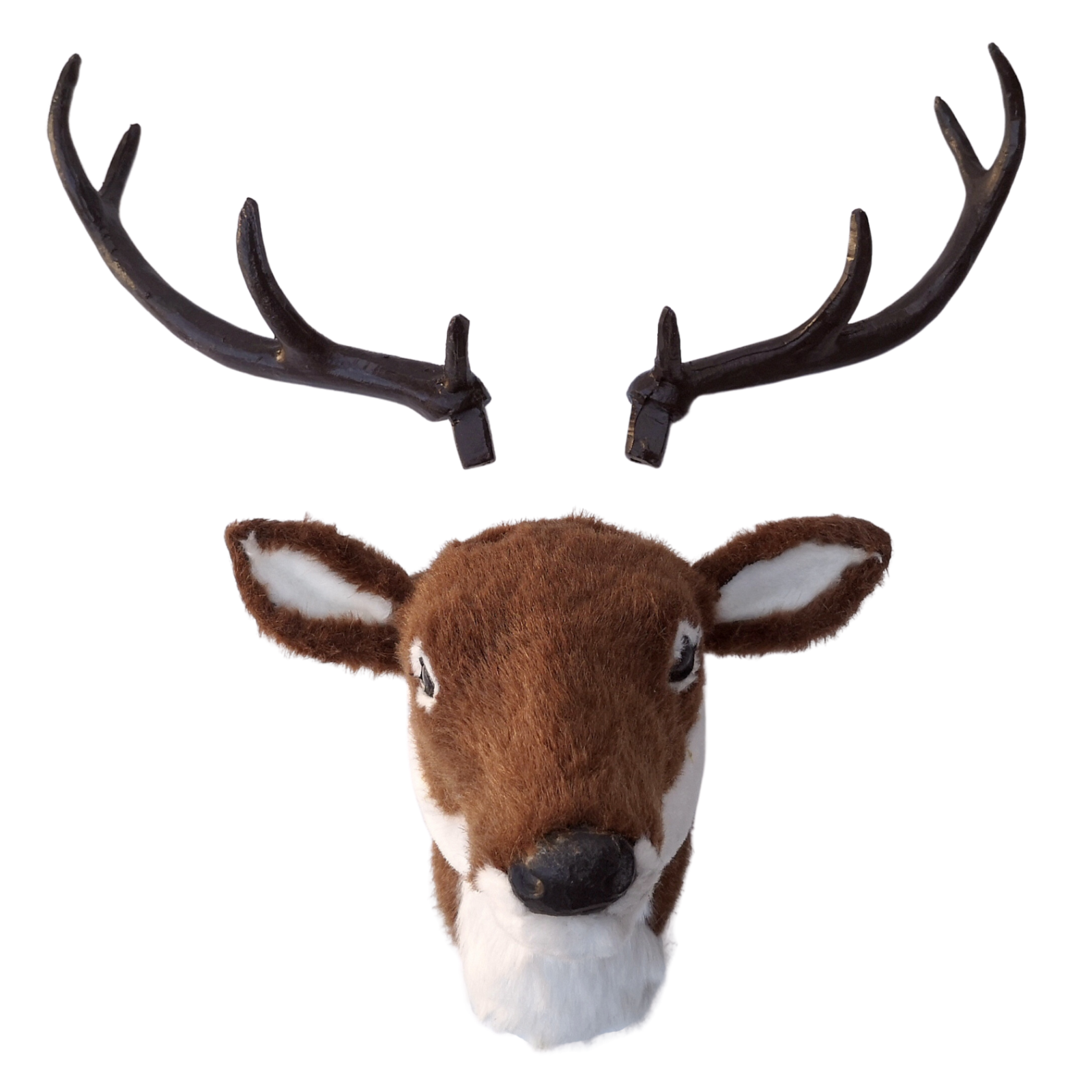 BOLTZE Vegi Wandobjekt Hirschkopf - Flauschige Vegane Deko