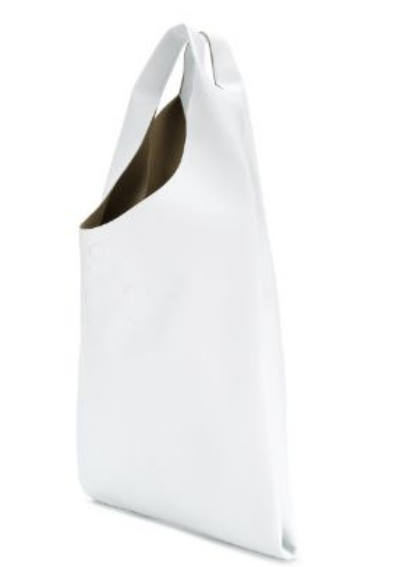 j*u様 Maison Margiela 3Set Pouch Bag 19ss MAISON MARGIELA 'Replica' White Fabric Zipper Cosmetic Pouch