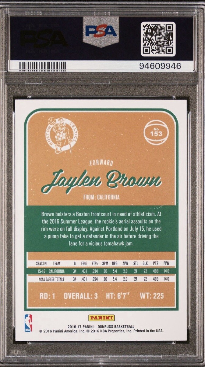 2016-17 Panini Donruss - Rookies Jaylen Brown #153 Holo Orange