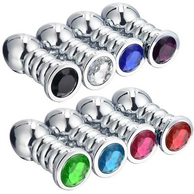 Anal Butt Plug Stainless Steel Hot Jeweled Metal G-spot Random Stopper  Orgasm | eBay