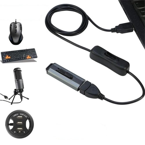 USB Extension Cable with ON/Off Switch USB Male to Female Extension Cord - Photo 4/5