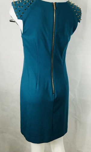 Vestido para mujer Betsey Johnson cuentas dorado azul aguamarina ~ talla 6 ~ UNO del tipo ~ - Imagen 6 de 10