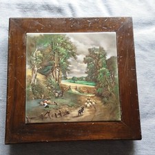 Vintage H R Johnson Ltd England "Countryside" Tile - Framed Made in England 6.5