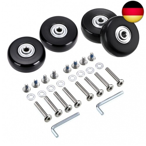 Sumnacon 4 StüCk 50 X 18 Mm GepäCk-Koffer-RäDer, Gummi-Lenkrollen, Kugellager, --image