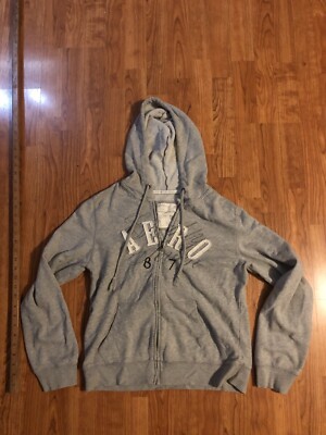 Aeropostale Hoodie Girls X-Large Zip Front Pocket Long Sleeve Sewn Logo