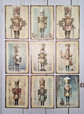 9 Vintage Style Nutcracker Handmade Pocket Letter Cards Scrapbooks Junk Journals