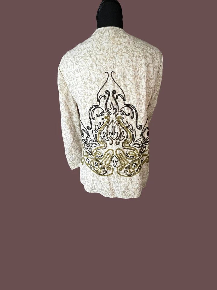 Chaqueta ligera vintage Coldwater Creek adornada Foto 4 de 4