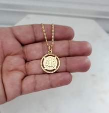 Collana Allah in oro, collana Dio da donna, collana Allah Dio, oro placcato 14k