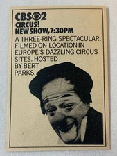 1971 small CBS tv ad ~ CIRCUS!  hosted by Bert Parks