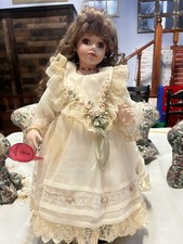 Collectible Show Stoppers 'Alicia' Porcelain Doll With Stand and Tags-No Hat