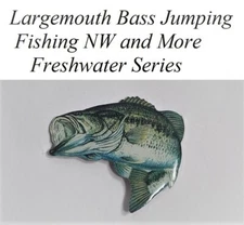 Largemouth Jumping Bass Hat or Lapel Pin - Freshwater Series