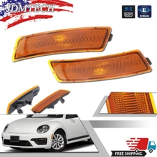 Amber Lens Front Bumper Side Marker Light For VW Beetle 2012-2019 Tiguan 2018-21