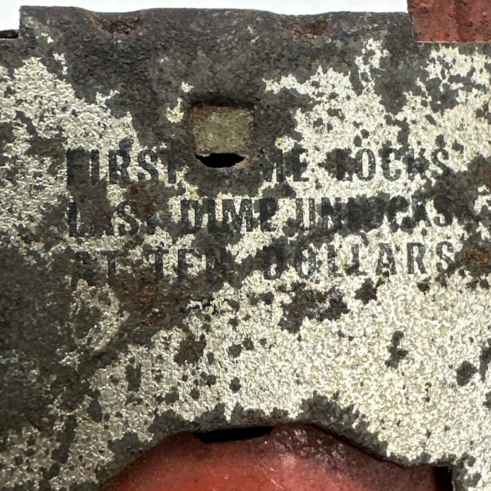 как выглядит Vtg 1940s J Chein Tin Litho Dime Cash Register Bank Red Gold Floral Design фото