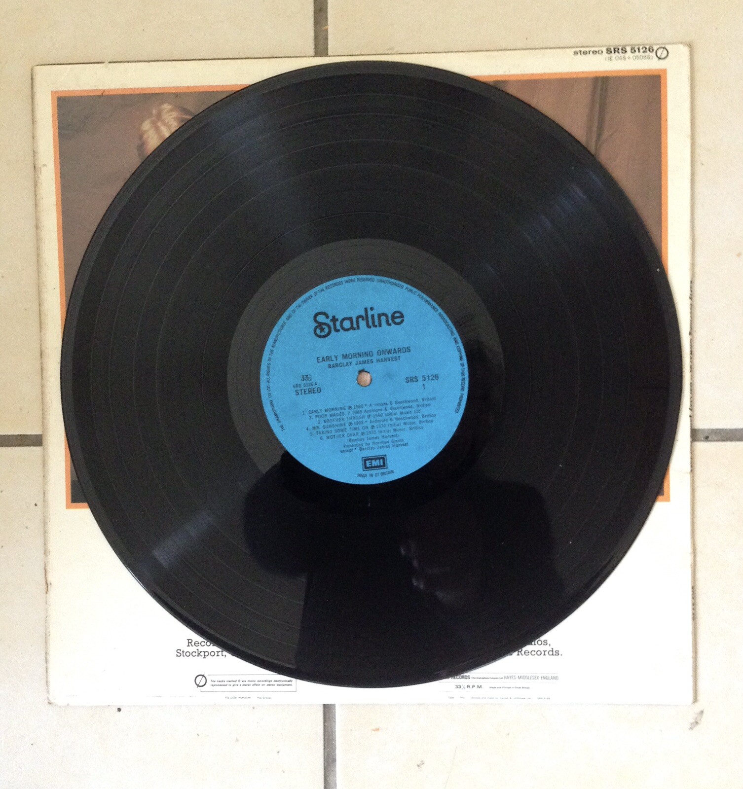 Barclay James Harvest Early Morning Onwards Vinyl LP SRS 5126  EX/VG