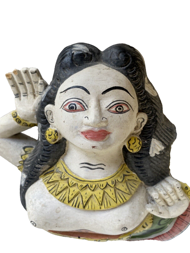 Pr Colorful Hand Carved & Painted Wood Women Wall Plaques; Indonesia, 20+" Long - Picture 2 of 21