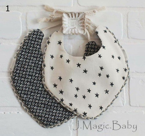 Double Sided Baby Boy Girl Cotton Bibs Waterproof Towel Feeding Burp Apron - 第 2/10 張圖片