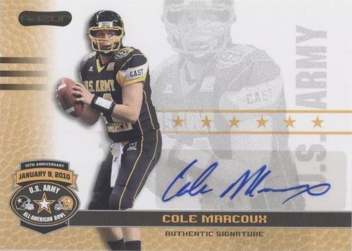 2010 Razor U.S. Army All-American Bowl Cole Marcoux #BA-CM3 - 1 of 2