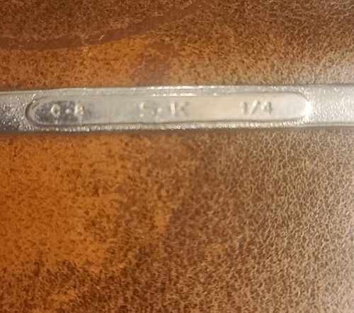 S-K Tools Combination 1/4" Wrench - 6 Point - Part # C-8, Forged in USA - ALLOY - Picture 3 of 5