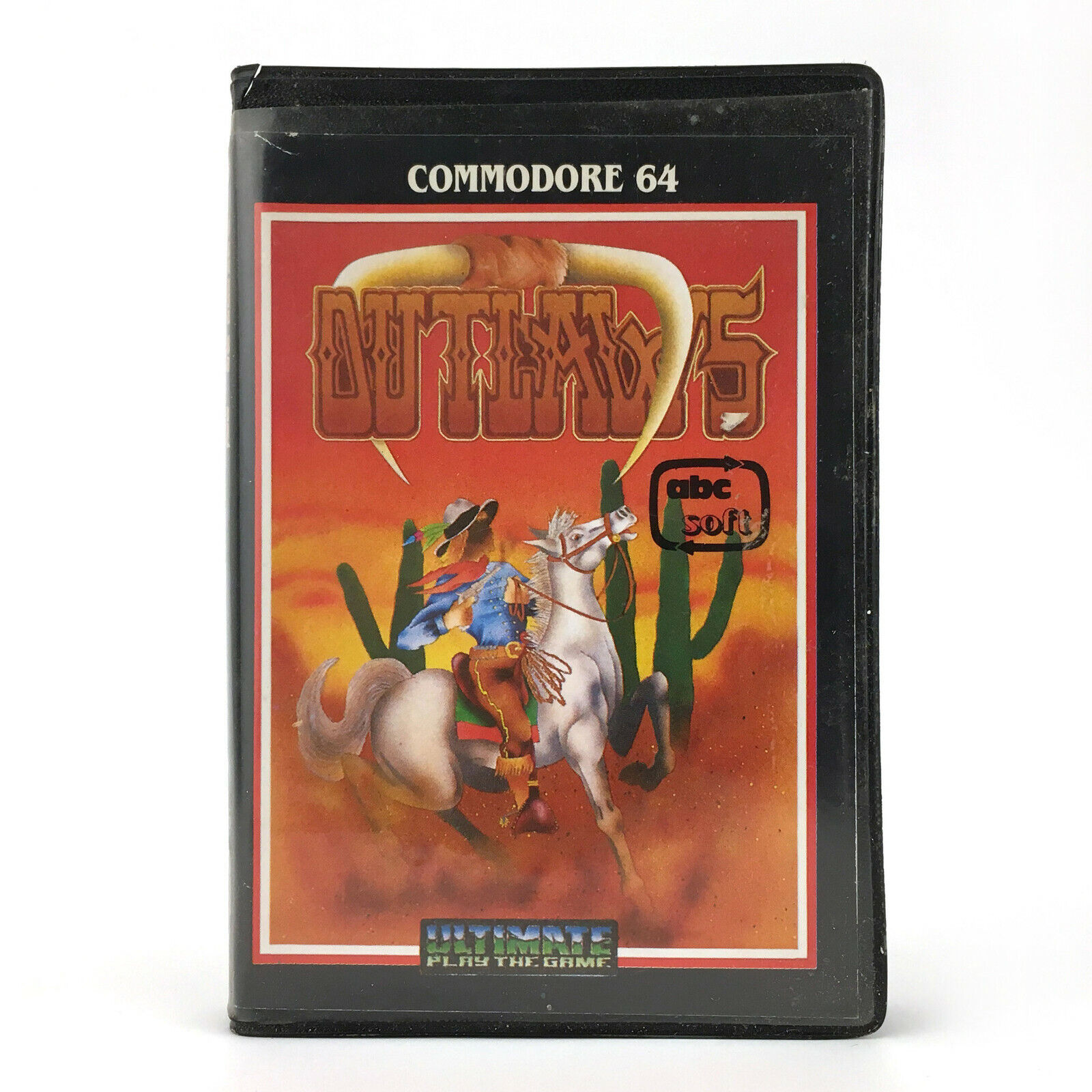 COMMODORE 64 C64 OUTLAWS ESTUCHE ABC SOFT / ULTIMATE PLAY THE GAME 1985 CASSETTE