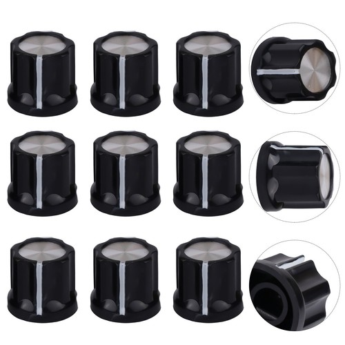 Perilla potenciómetro de control de volumen con orificio de eje de 6 mm tipo D de 10 piezas para bajo de guitarra - Imagen 8 de 24