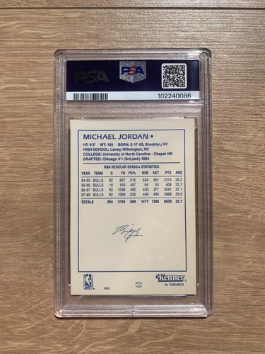 Michael Jordan 1988 Kenner Starting Lineup PSA 8 - Picture 2 of 2