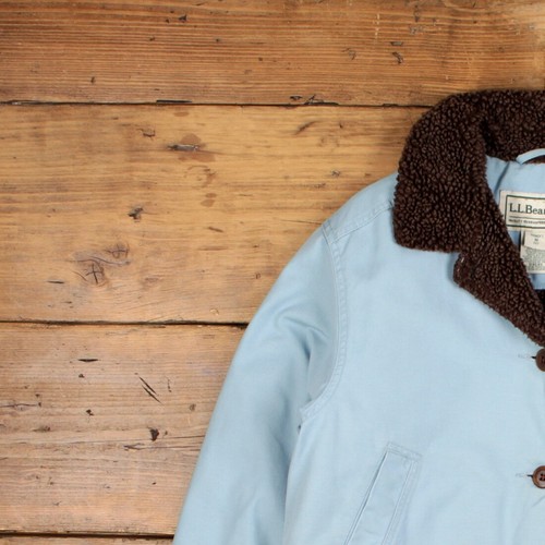 Giacca da lavoro vintage L.L.Bean M anni 90 cappotto fienile lavoro petite blu donna - Foto 6 di 9