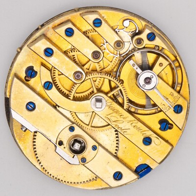 Jacques Roulet 36 x 9.3 mm Key Wind / Set Antique Pocket Watch Movement ...