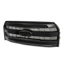 Front Bumper Grille W/Camera Hole Matte Black For Ford F150 2015-2017 FO1200604