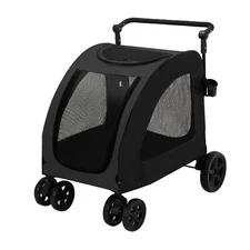 Pet Stroller Up to 88lbs for Medium/Large Dogs and Cats 4-Wheel Travel Carriage