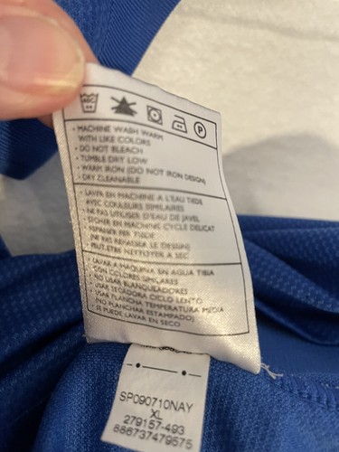 Nike Sportswear Shirt Men SZ X-LARGE Short Sleeve Blue w/white Embroider Logo - Picture 6 of 8